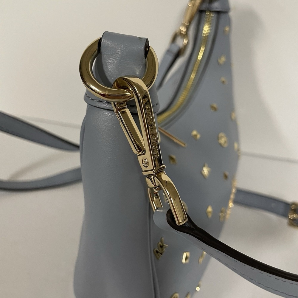 NWOT! MICHAEL KORS Cora Medium Logo Embossed Shoulder/Crossbody Bag - Blue - Picture 6 of 9